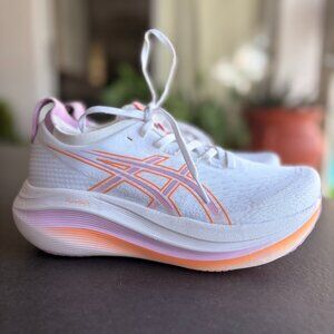 Womens Asics GEL-NIMBUS 27 - White/Light Ube